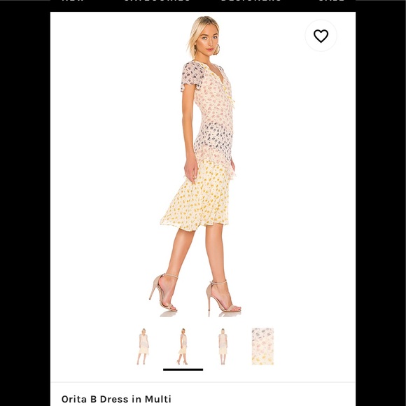 Joie Orita B Floral Midi Dress Sz 0 - Picture 4 of 11